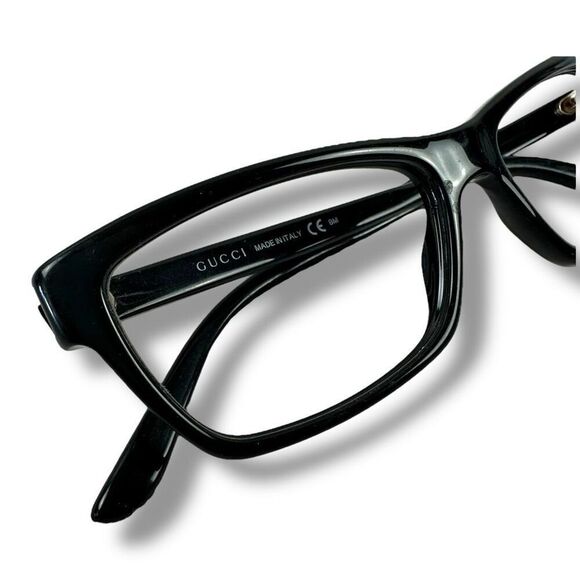 Gucci Women's Eyeglasses Style 3562 Rectangular Frame Black Secretary Academia - Picture 1 of 8